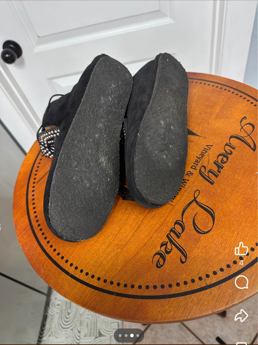 Isabel Marant Morley Studded Moccasins Black Leather Suede Silver Studs & Eyelet - Picture 4 of 6